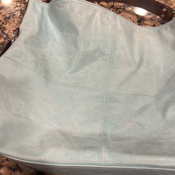 Tano light blue leather shoulder bag. Very soft. - Picture 5 of 7
